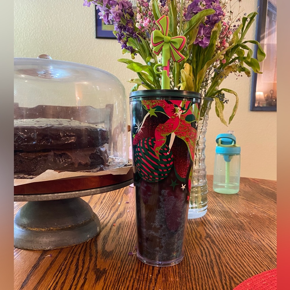 24oz Holiday Starbucks Tumbler With Straw